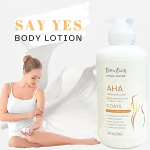 Лосьон для тела AHA White с альфа-гидроксикислотами, витаминами C и E, интенсивная формула для осветления, для гладкой и увлажненной кожи, 500 мл (Белый, 500 мл) synthetic.ua - Фото 1