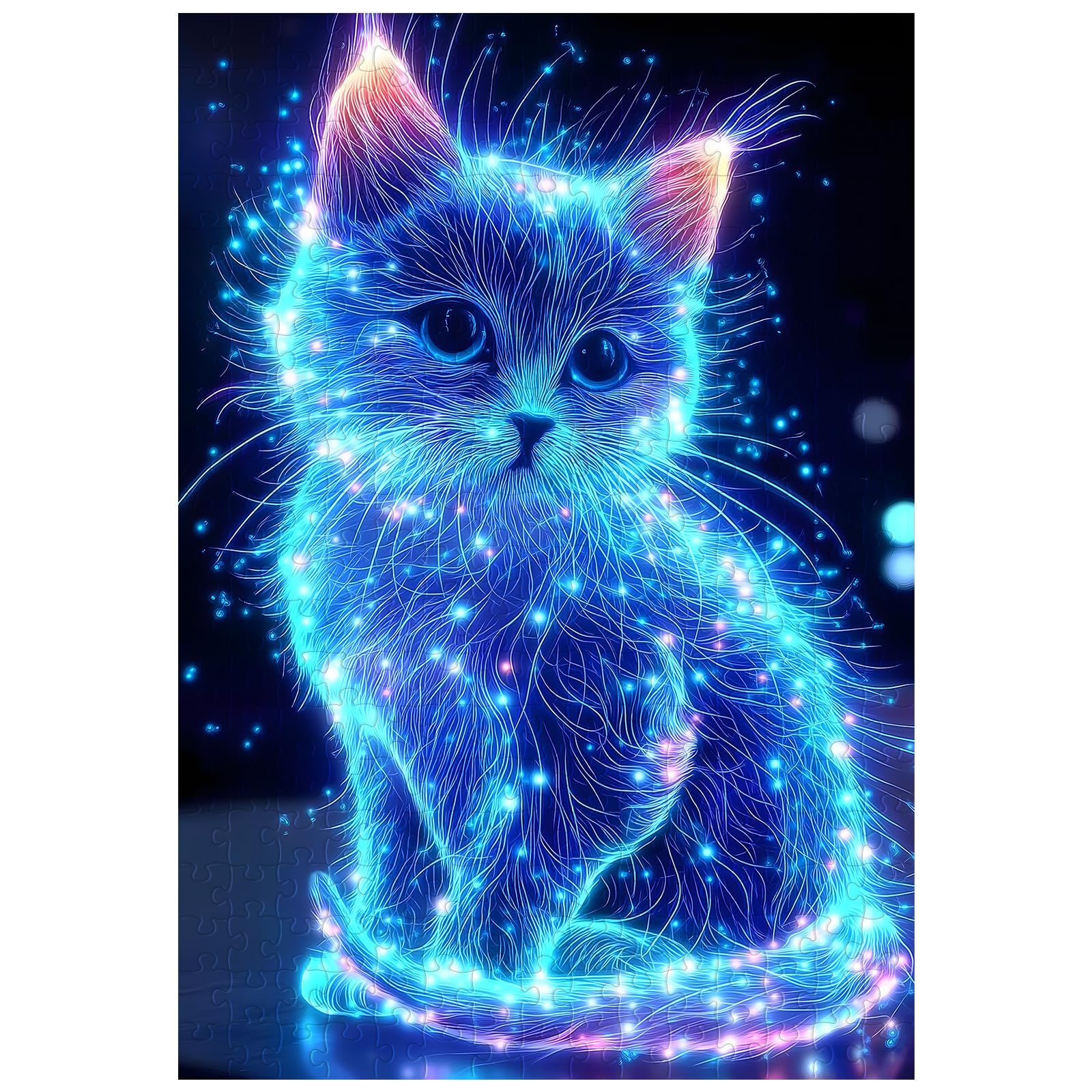 Пазл Animal Cute Blue Luminous Cat 300 деталей Blue, фото №1