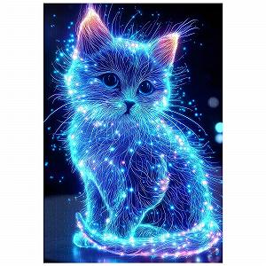 Купити Пазл Animal Cute Blue Luminous Cat 300 деталей Blue - Фото 1 Пазл Animal Cute Blue Luminous Cat 300 деталей Blue - Фото 1