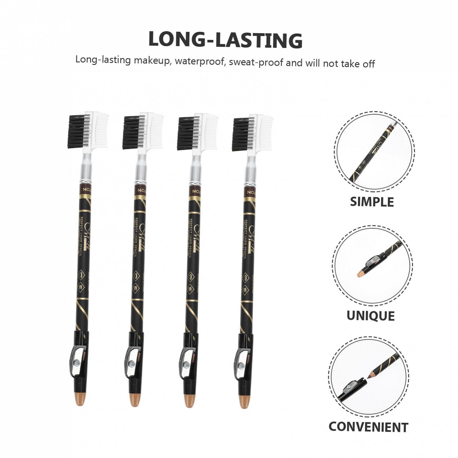 Олівець Ipetboom 12-шт. для брів Зелені Антенні-обруч Косметика для брів Водостійкий Дерев'яний, фото №2