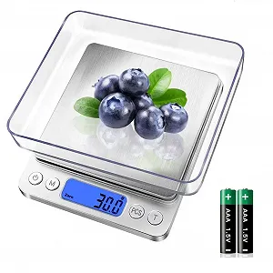 Цифрові кухонні ваги 3 кг / 0.1 г нержавіюча сталь LCD компактні - Фото 1