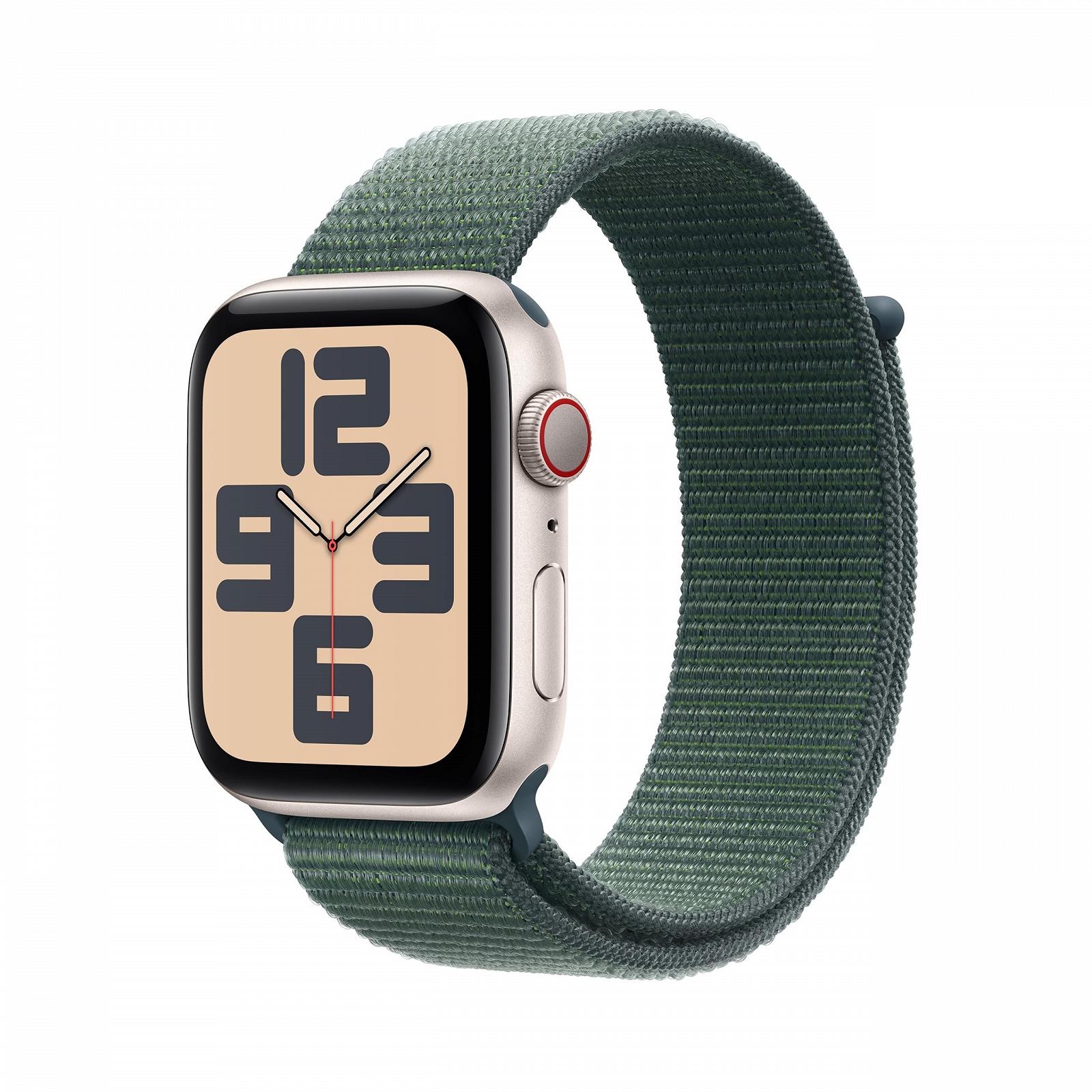 Смарт-часы Apple Watch SE (2nd Generation) GPS + Cellular 44мм Алюминиевый корпус Полярная звезда и Sport Loop Морская волна (Один размер), фото №1