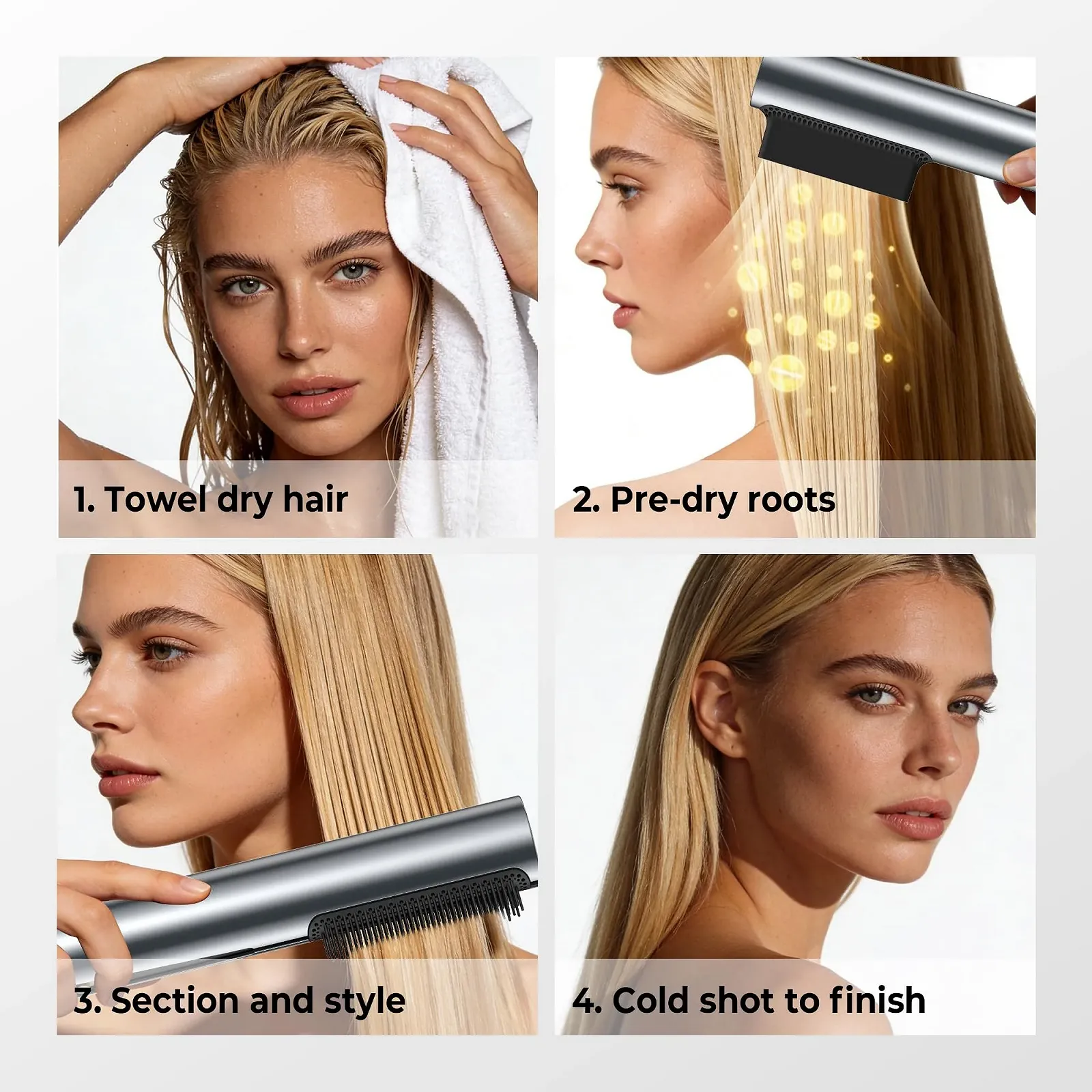 Повітряний випрямляч для волосся OKWRAP Іонний Фен Airstyler 80-160°C, фото №6
