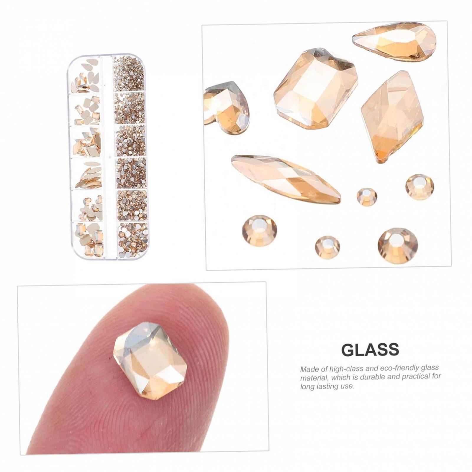 Стрази FRCOLOR Шампань прикраси для манікюру, для творчого дизайну нігтів, фото №5