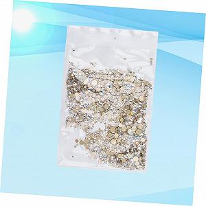 Стразы 1440 шт. для маникюра, смешанные размеры, блестящие бриллианты для ногтей для женщин, самодельные украшения для ногтей, простые в использовании synthetic.ua - Фото 1