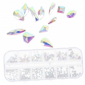 Подвески для ногтей Healvian Набор Плоские Прочный металл Подходящий размер Домашние стразы для дизайна ногтей Маникюр и рукоделие - Фото 1