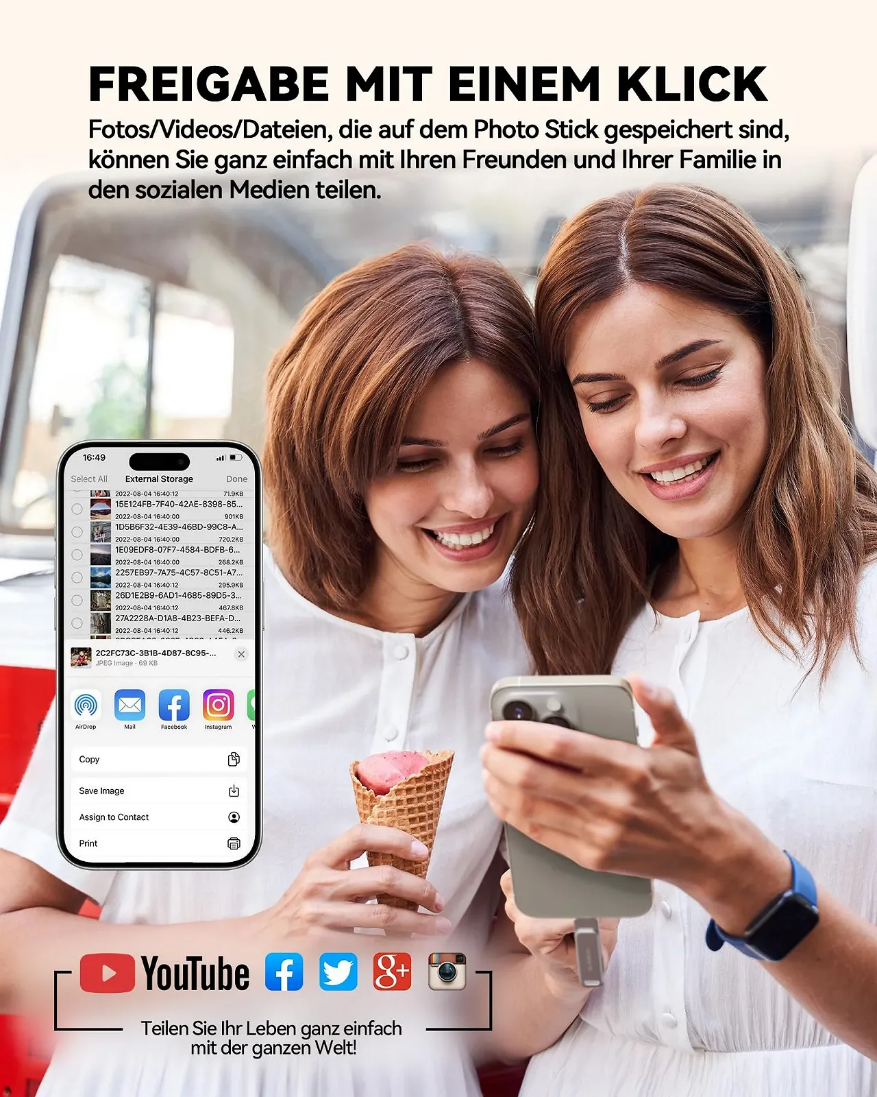 USB-флеш-накопичувач 128GB MFi Certified 3-in-1 Lightning/USB-C/USB 3.0, фото №6 USB-флеш-накопичувач 128GB MFi Certified 3-in-1 Lightning/USB-C/USB 3.0, фото №6