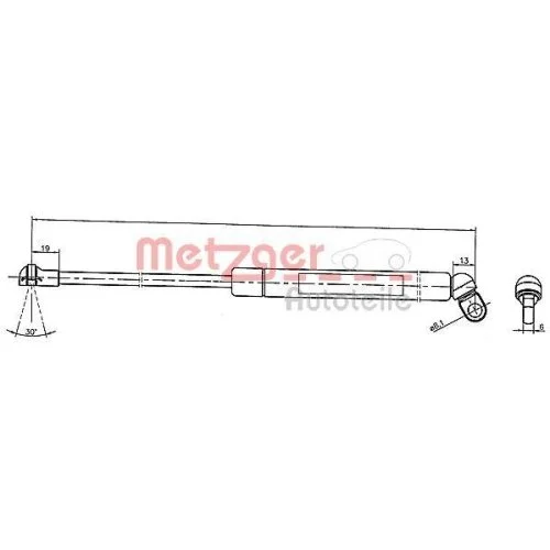 Газовая пружина METZGER 2110334 багажника для BMW, фото №2