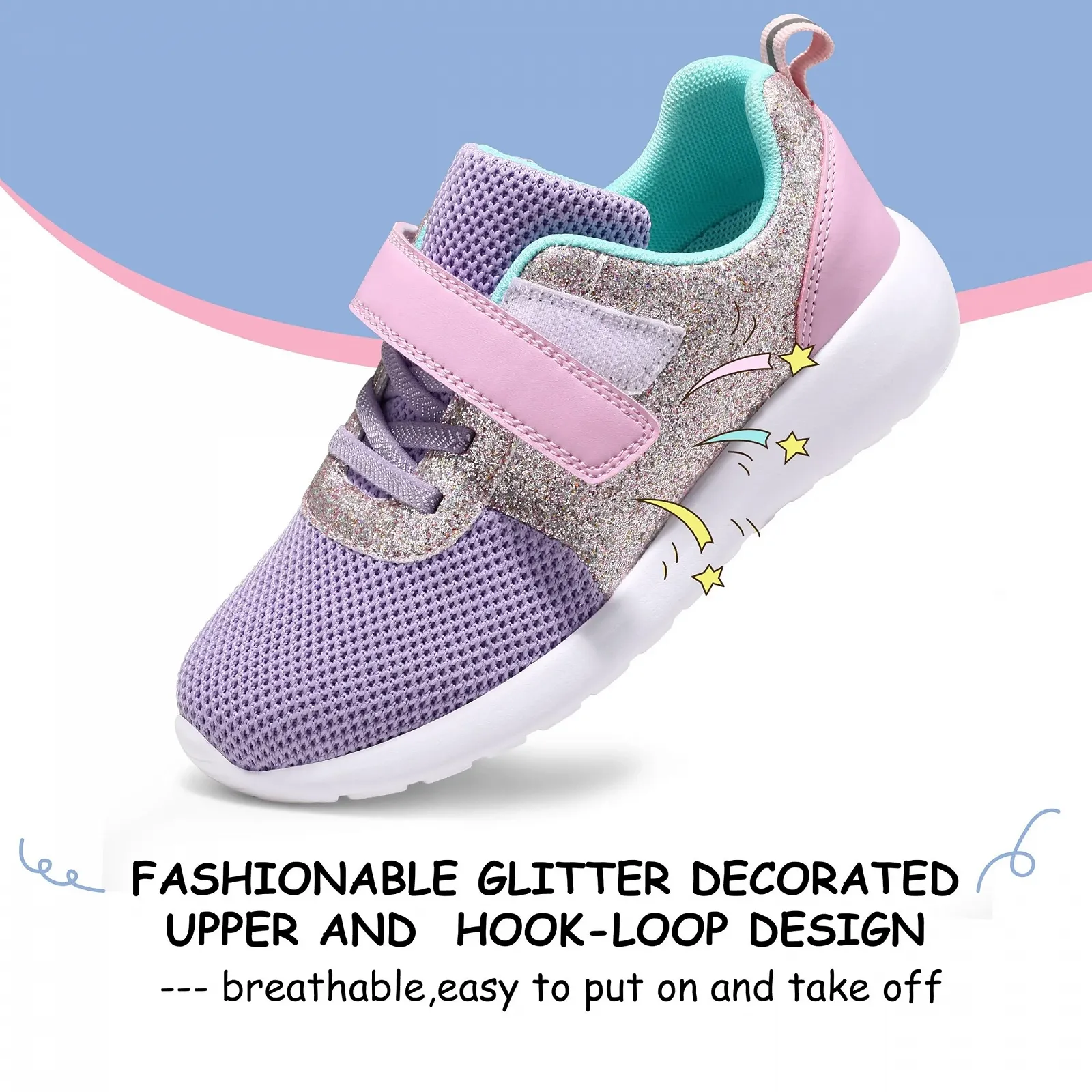 Детские Блестящие Кроссовки для Девочек, фото №7