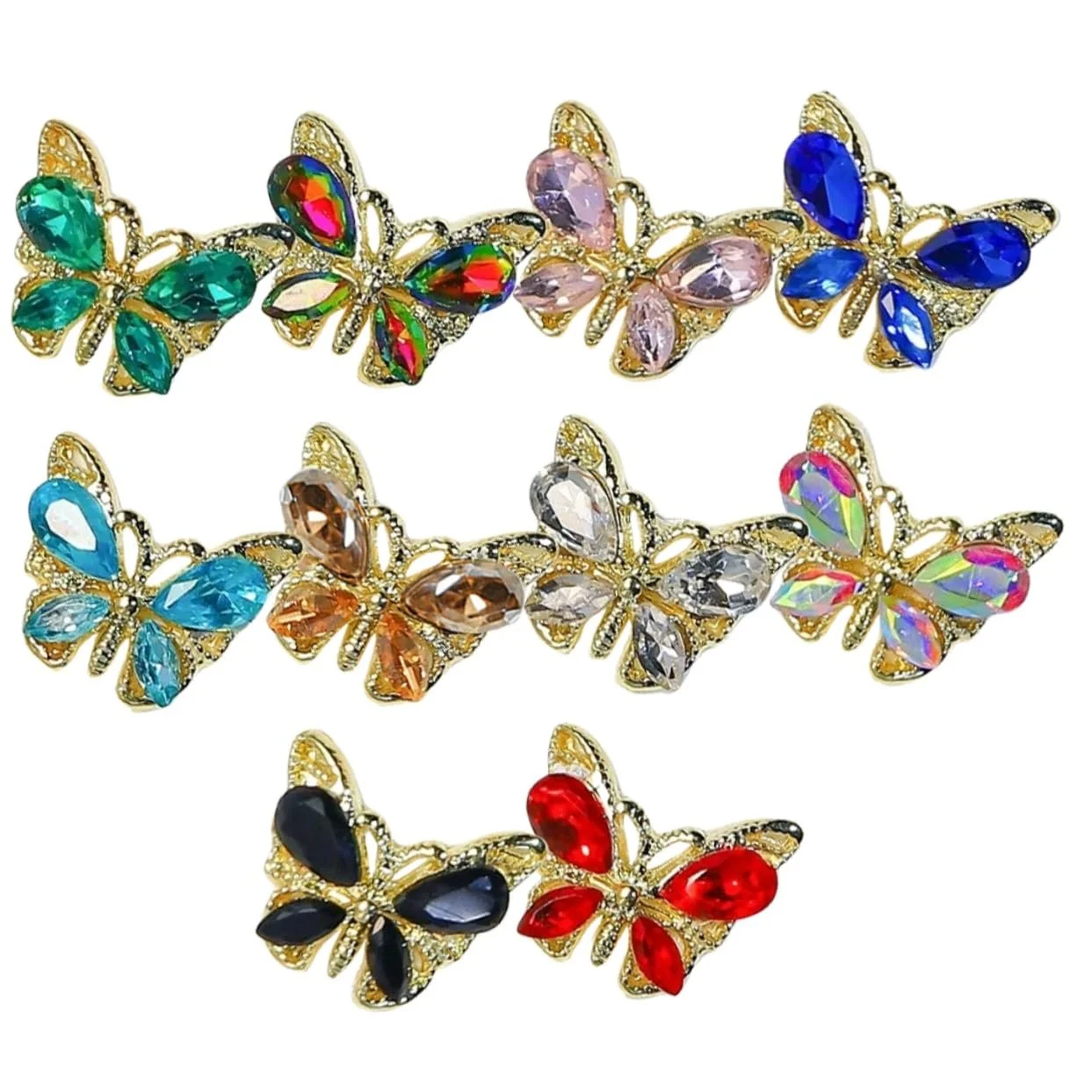 Блискуча метелик Підвіска для нігтів Аксесуари, фото №1