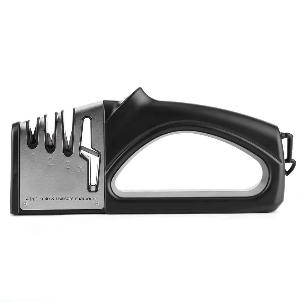 Точилка для ножей ручная 4-в-1 4-ступенчатая с фиксированным углом, фото №5