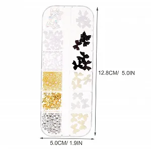 Стразы для ногтей COHEALI в коробке, аксессуары для дизайна ногтей, украшения для творческого маникюра дома и в салонах. Универсальные для ногтей, чехлов для телефонов и прочего synthetic.ua - Фото 1