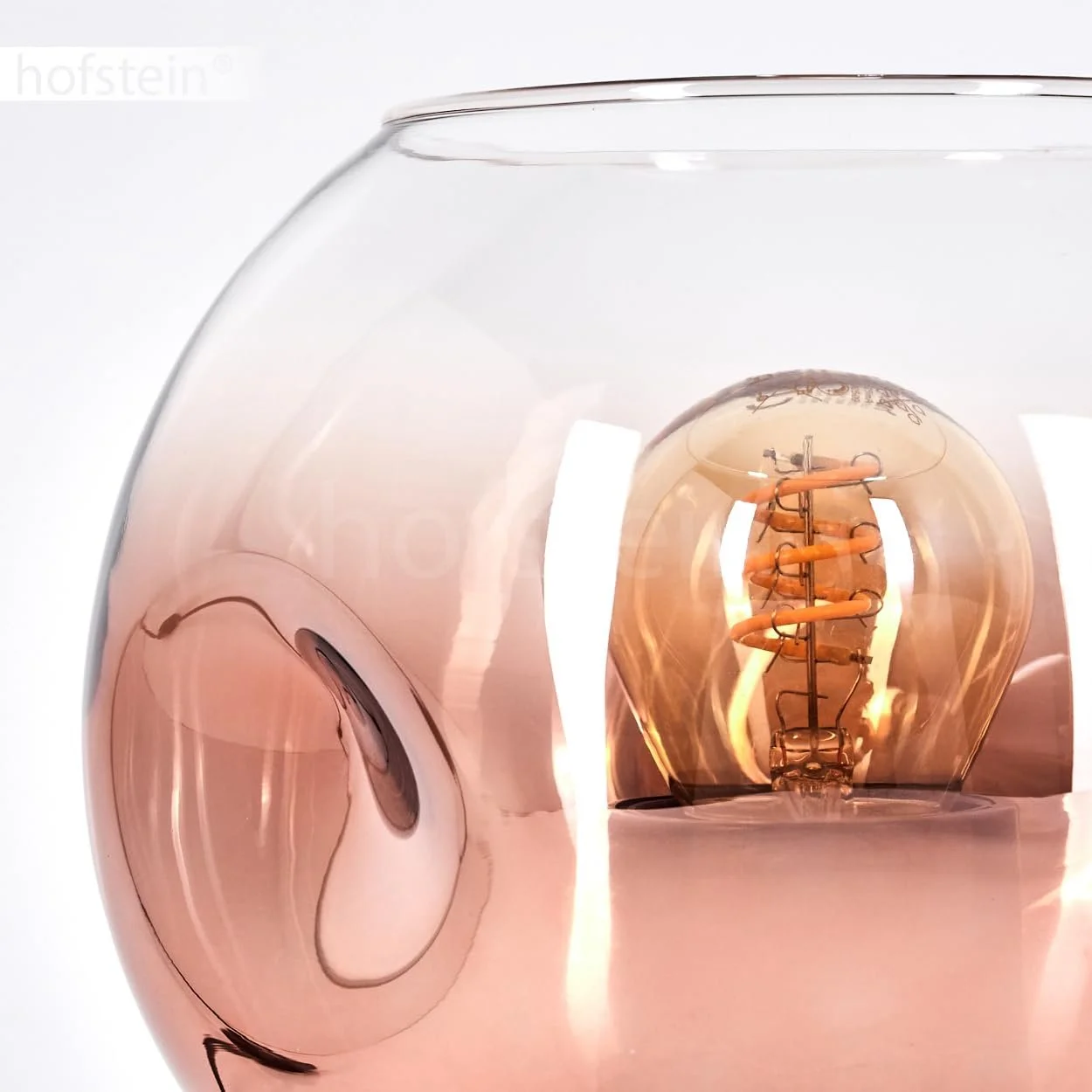 Настільна лампа Ripoll Метал/Скло 15 см 1 x E27 Чорний/Мідний/Прозорий, фото №4