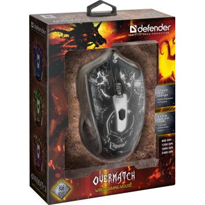 Мышка Defender Overmatch GM-069 USB Black (52069), фото №4 Мышка Defender Overmatch GM-069 USB Black (52069), фото №4