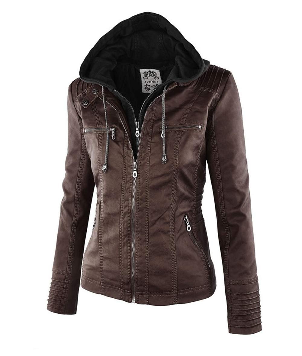 Кожаная Куртка carmonoudi 2018 Женская с Молнией, фото №2