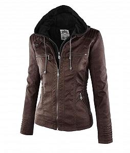 Кожаная Куртка carmonoudi 2018 Женская с Молнией synthetic.ua - Фото 1