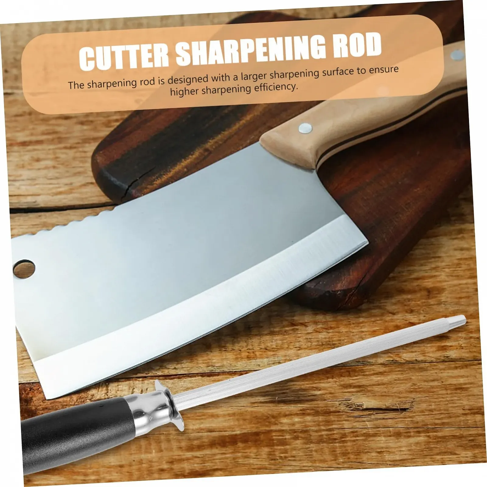 Мусат точильный ABOOFAN из нержавеющей стали с эргономичной ручкой, фото №7