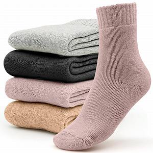Термоноски Женские (4 пары) 35-39 Шерстяные Мягкие Носки Теплые Зимние Удобные Шерстяные Толстые Кашемировые Термо для Дома - Фото 1