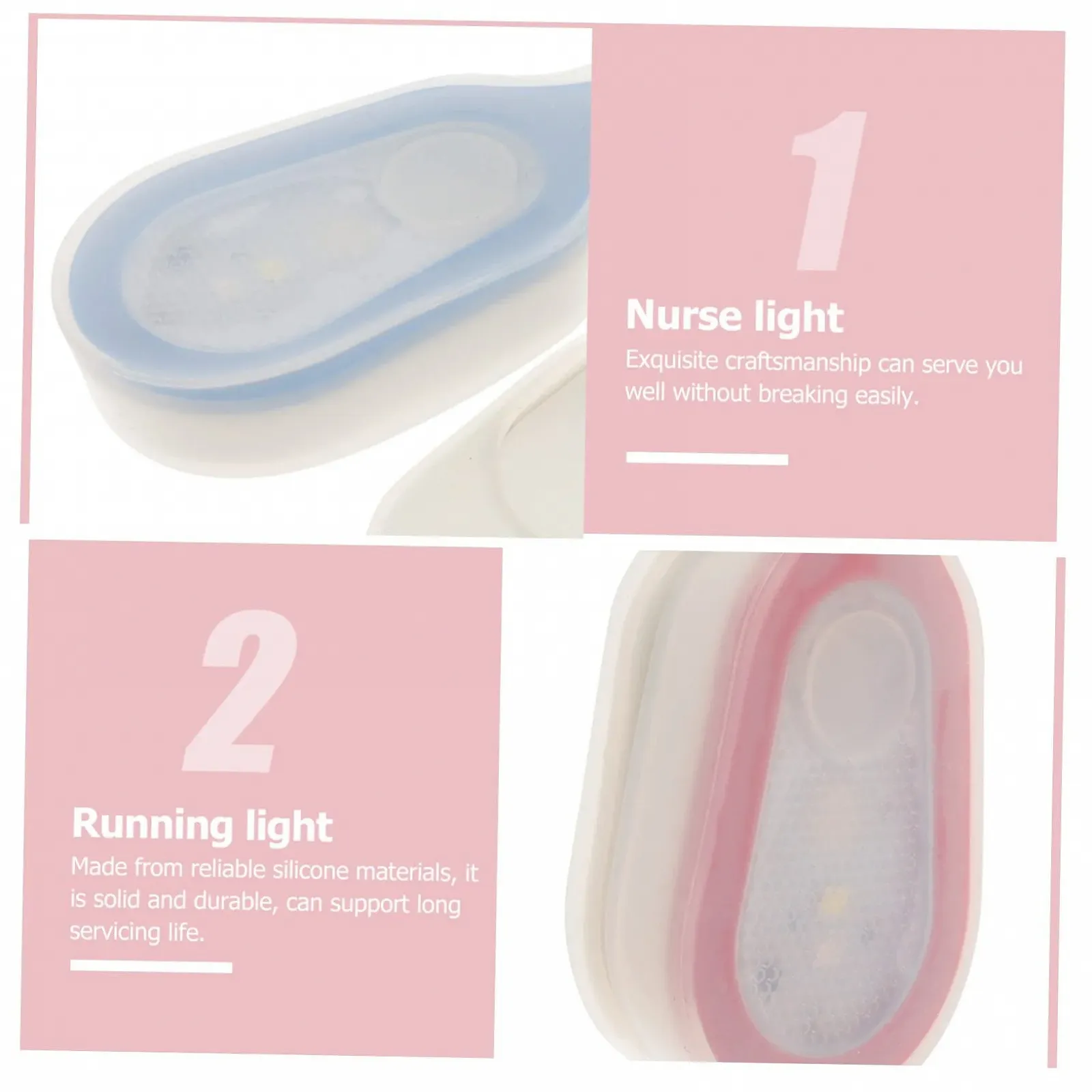 Фонарик Kisangel с клипсой, 2 шт, ночной, для бега, светоотражающий, LED, фото №5