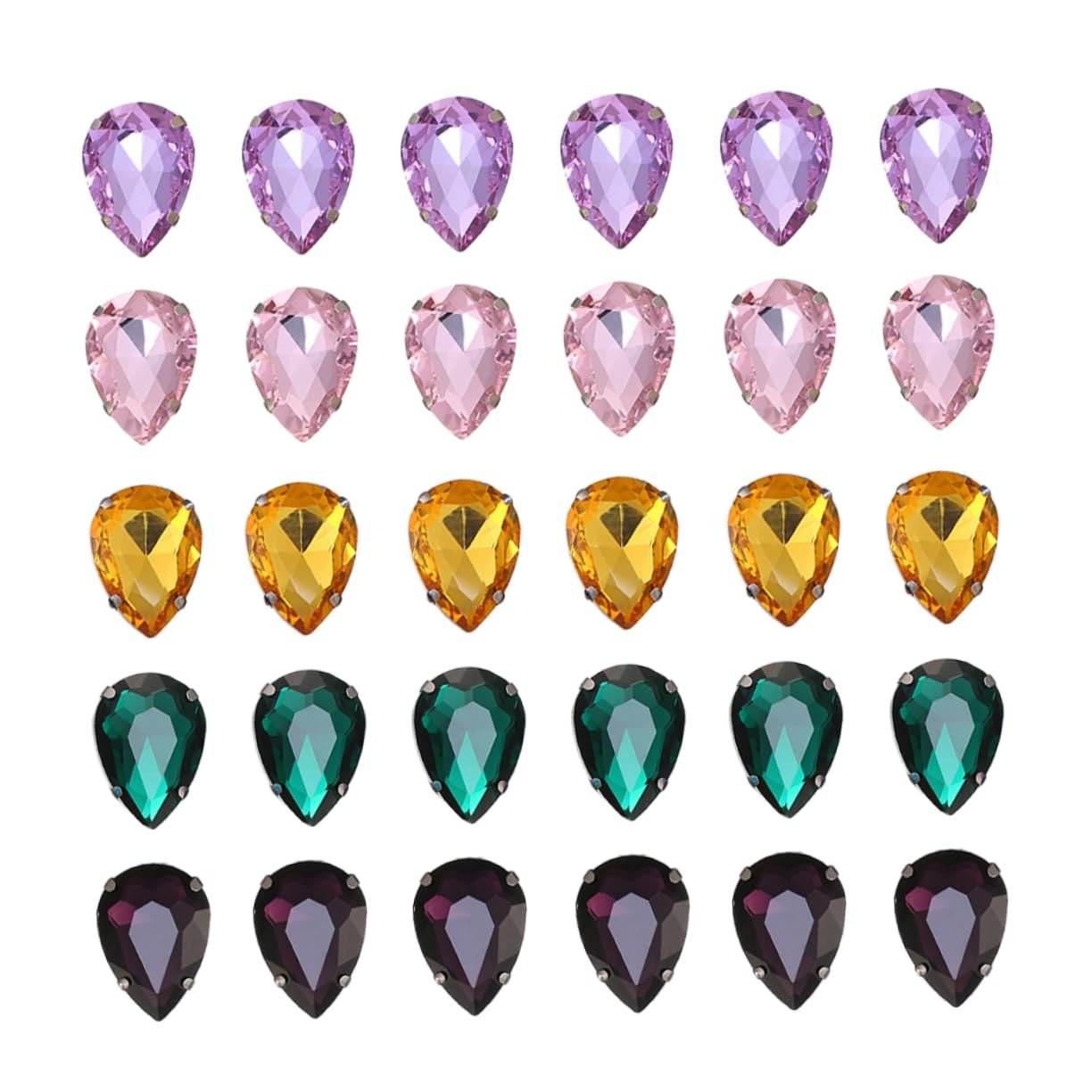 Стразы Стеклянные Водопад 50 шт. Смешанные цвета, фото №1