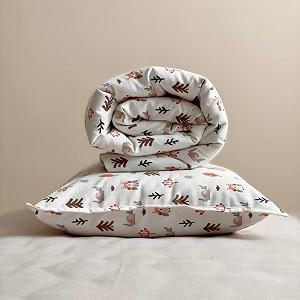 Комплект постельного белья на кровать 160х80 см фланель Осень synthetic.ua - Фото 1