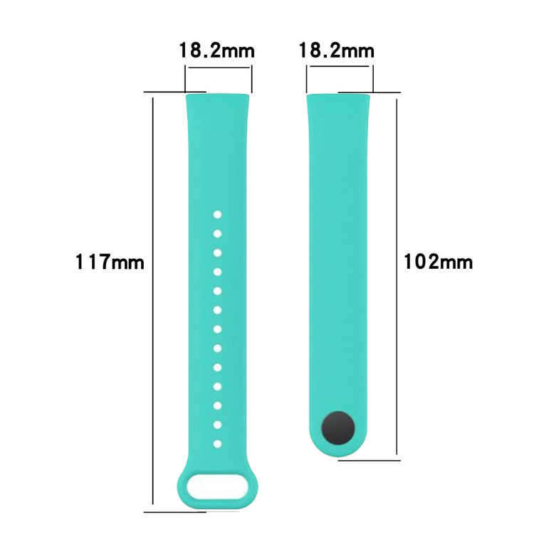 Силіконовий ремішок Primo для фітнес-браслету Xiaomi Redmi Smart Band Pro Teal, фото №5