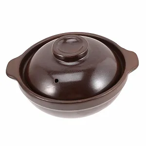 Кастрюля-керамическая VALICLUD с крышкой термостойкая антипригарная коричневая - Фото 1