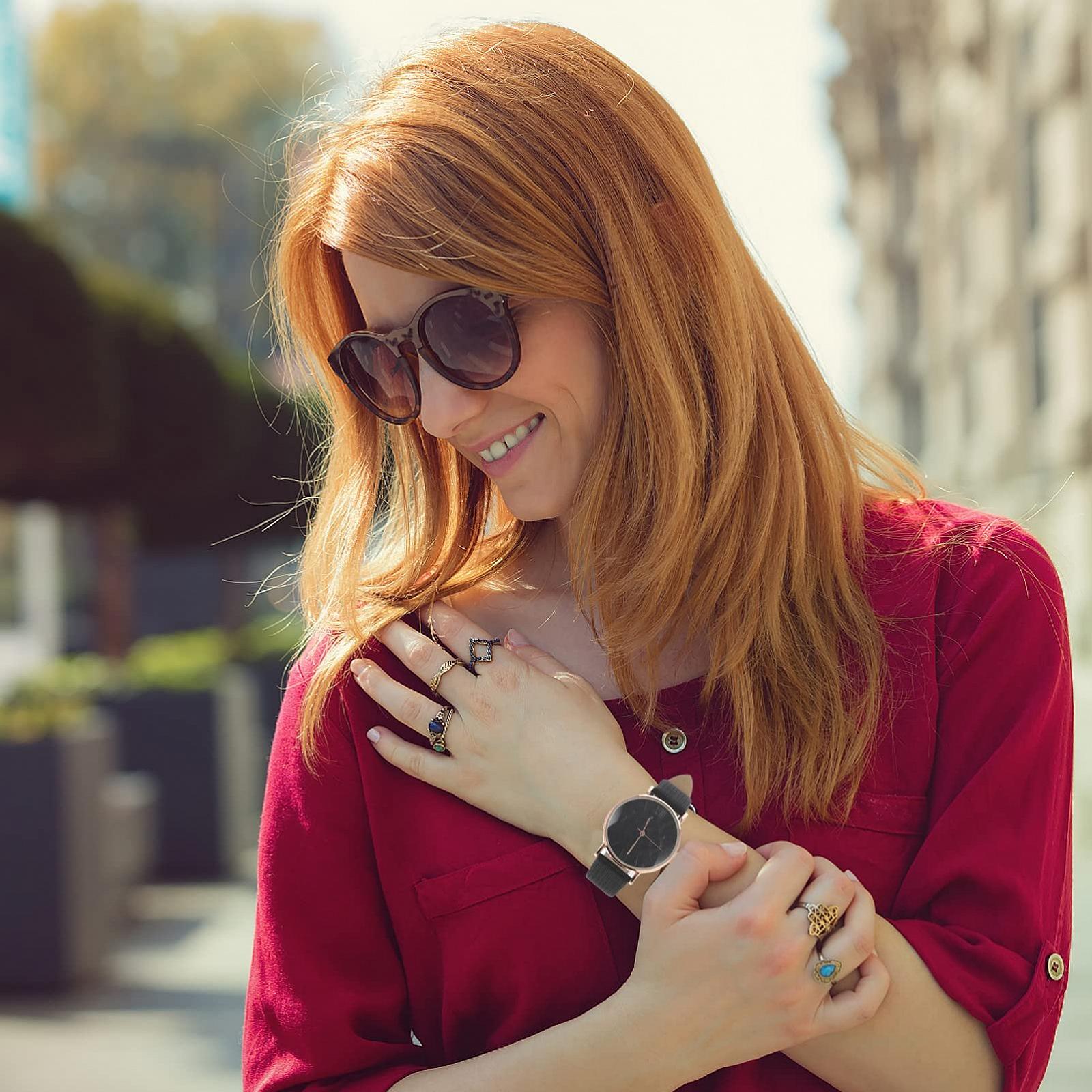 Часы женские PartyKindom Модные с римскими цифрами полосатые регулируемый размер элегантные, фото №3 Часы женские PartyKindom Модные с римскими цифрами полосатые регулируемый размер элегантные, фото №3