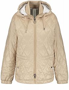 Куртка стеганая Gerry Weber Женская с капюшоном, длинными рукавами, эластичным краем рукава, однотонная - Фото 1