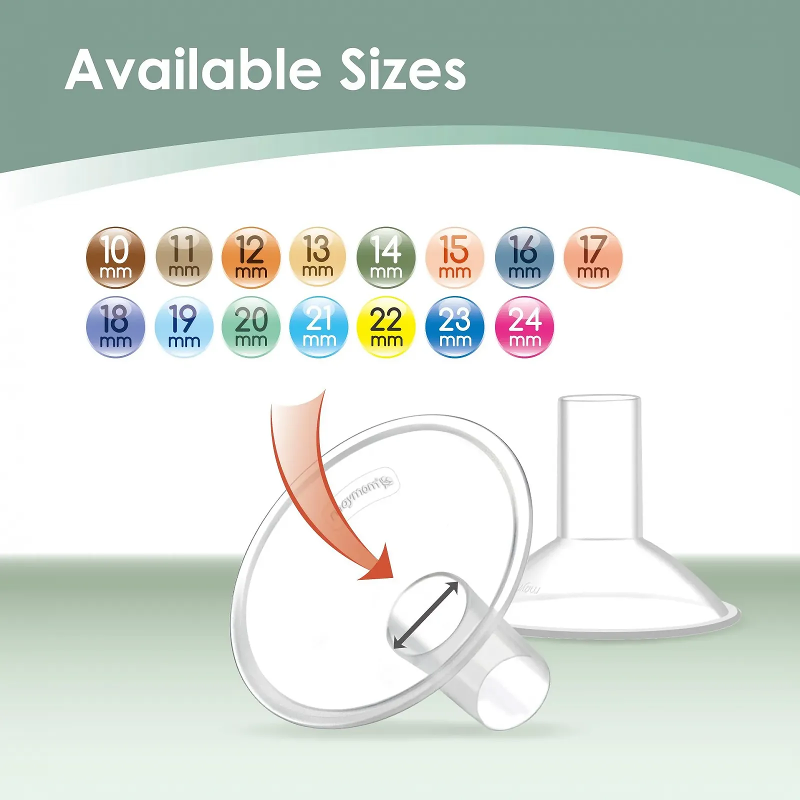 Накладка на груди Maymom MyFit Crater Series 12 мм, двосекційна, невелика, сумісна з деталями молоковідсмоктувача Medela, фото №8 Накладка на груди Maymom MyFit Crater Series 12 мм, двосекційна, невелика, сумісна з деталями молоковідсмоктувача Medela, фото №8