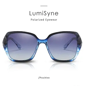 Сонцезахисні окуляри LumiSyne Жіночі Дзеркальні Градієнтні Скляні Поляризовані з УФ-захистом synthetic.ua - Фото 1