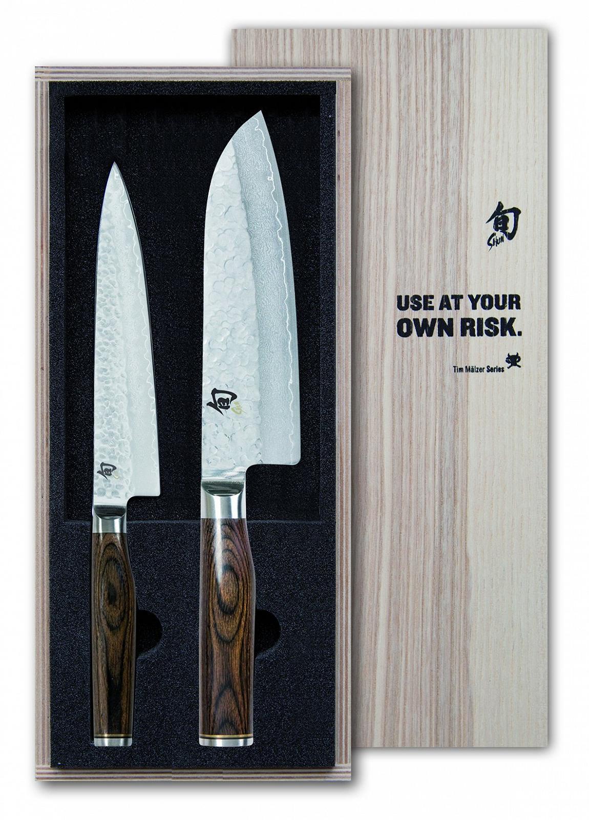 Набір ножів Santoku KAI Shun Tim Mälzer TDM-1702, Універсальний ніж TDM-1701, Обробна дошка 30 x 18 см і Точильний камінь AP-0316, фото №6
