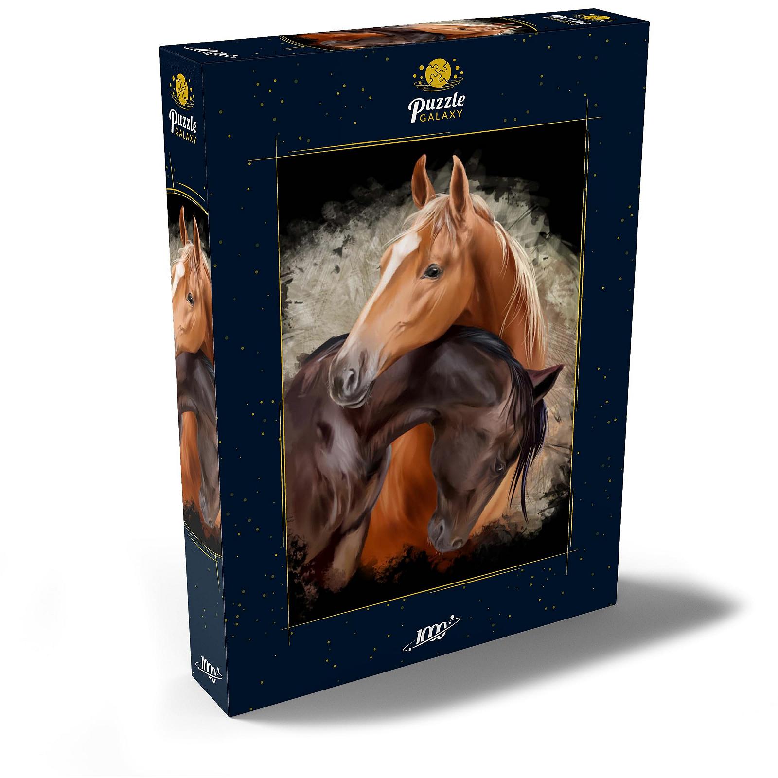 Пазлы MyPuzzle Special Collection by Puzzle Galaxy Две лошади в объятиях Premium 1000 элементов, фото №2