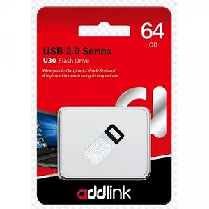 USB флеш-накопитель AddLink 64GB U30 Silver 2.0 ad64GBU30S2 synthetic.ua - Фото 1