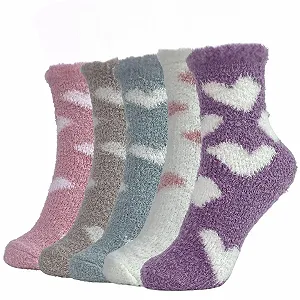 Шкарпетки Myhozee Cuddly, жіночі пухнасті, 5 пар, розмір 35-41 - Фото 1