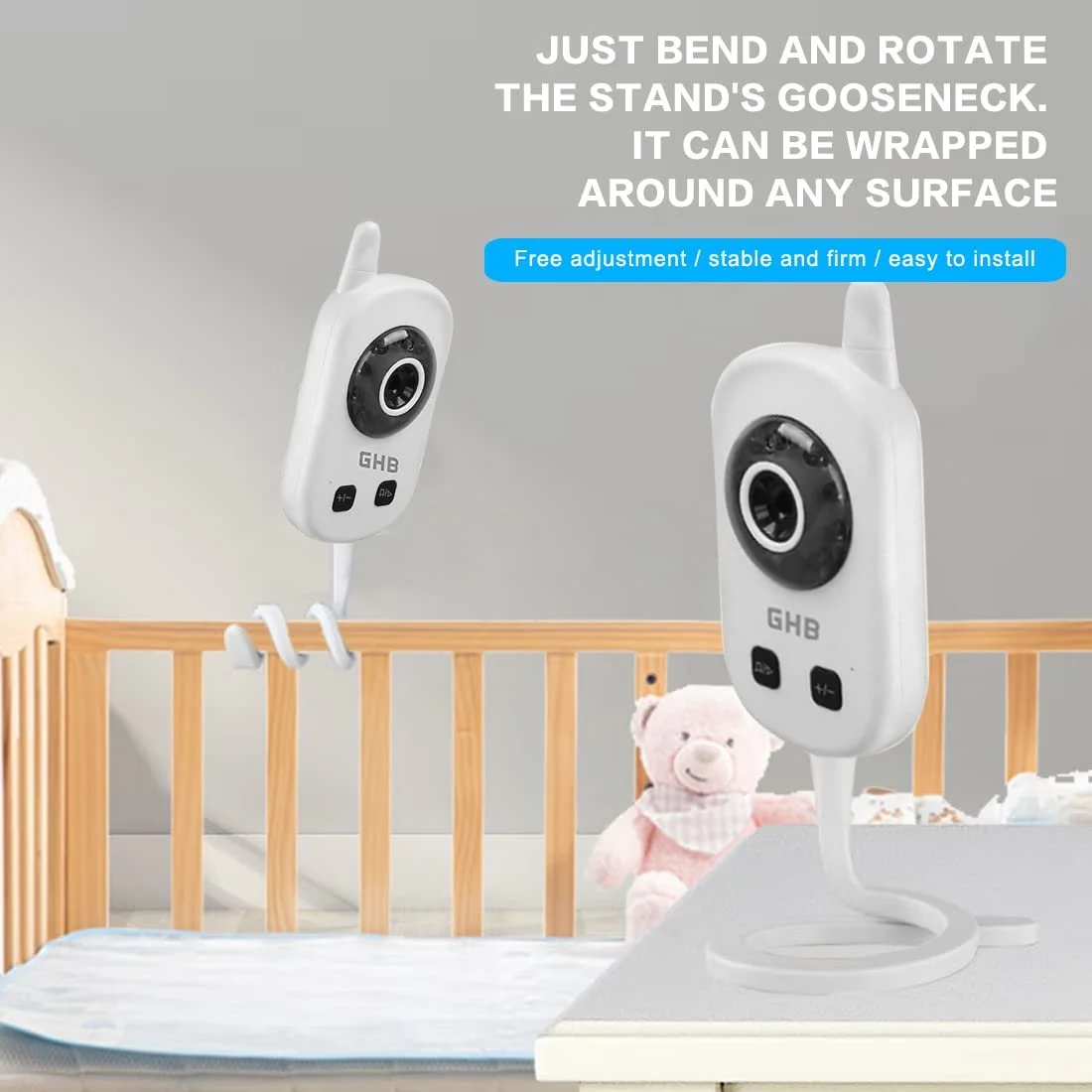 Тримач для відеоняні GHB ANMEATE SM24 Goodbabyuu24 Babysense V24US Flexible, фото №9