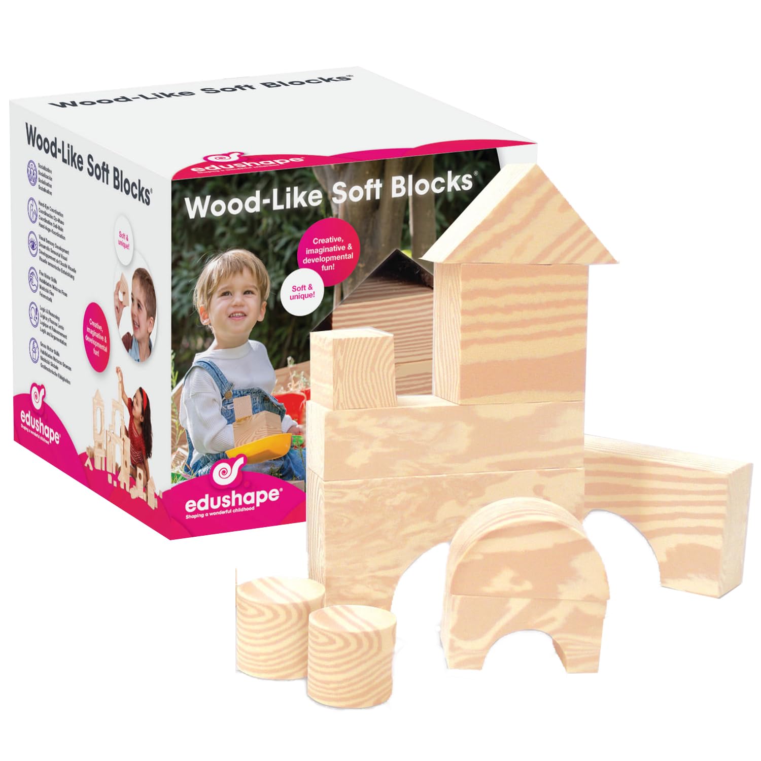 Блоки Edushape Wood-Like Soft Blocks- Set Of 30, фото №1