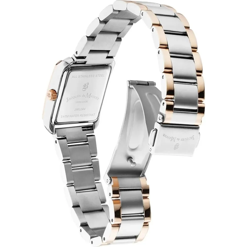 Женские аналоговые часы Jacques Du Manoir JWL04404 с браслетом из нержавеющей стали, розовый, браслет, фото №3 Женские аналоговые часы Jacques Du Manoir JWL04404 с браслетом из нержавеющей стали, розовый, браслет, фото №3