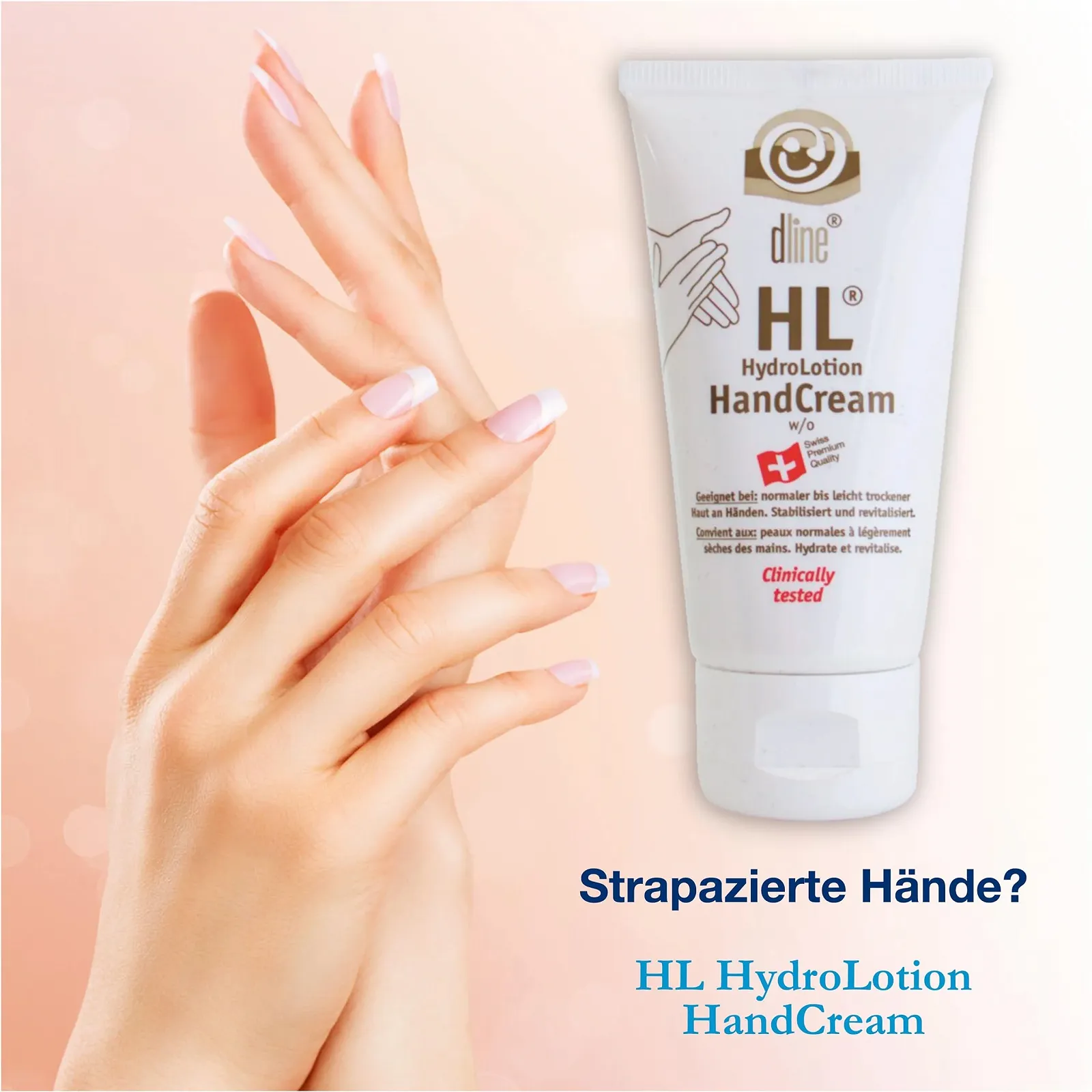 Крем для рук dline HL-Hand Cream для сухої шкіри рук 50 мл з алое вера, гліцерином, сечовиною, гіалуроновою кислотою, мигдалевою олією, фото №7