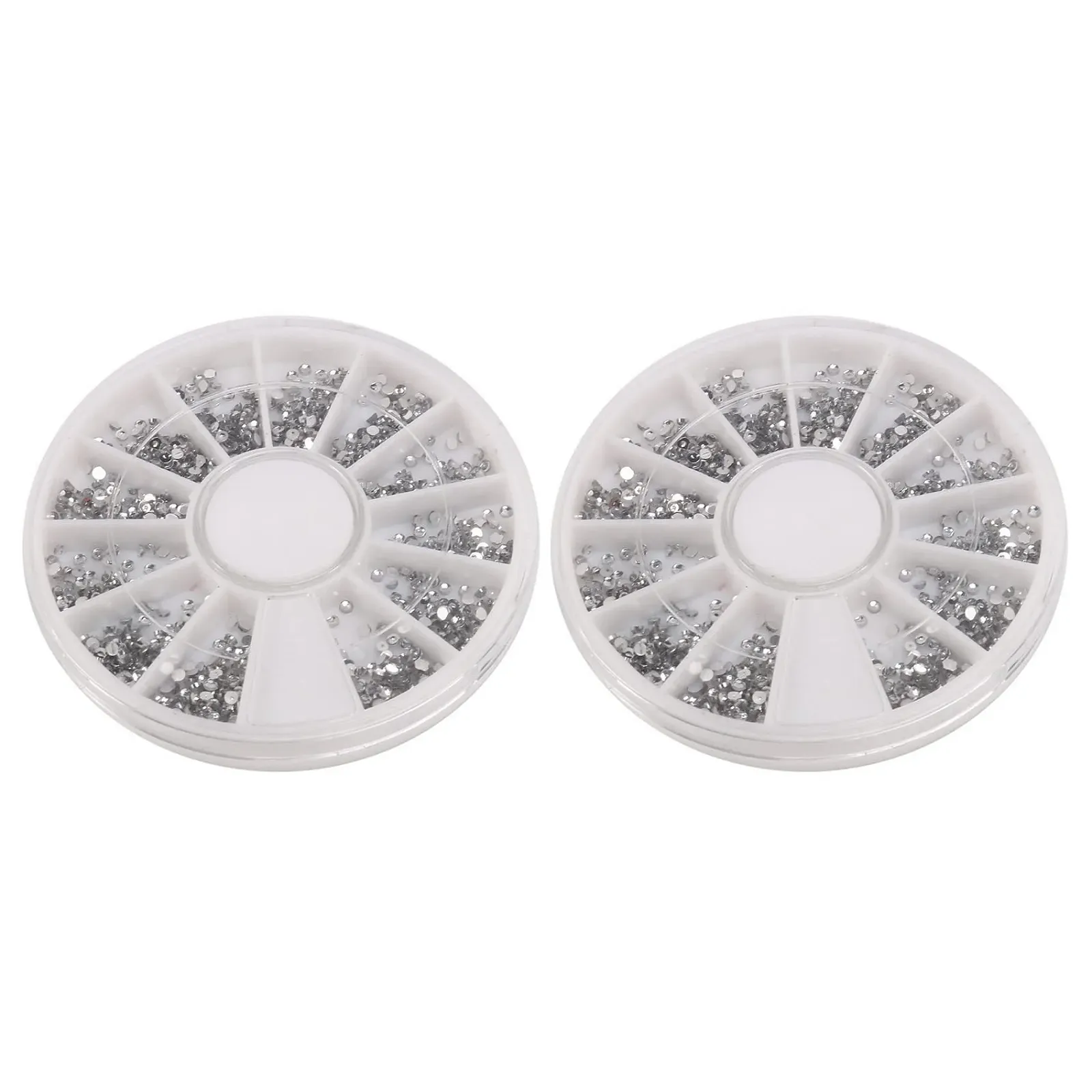 Стразы Серебряные 2 шт. Кристалл для маникюра 1.5мм, фото №1