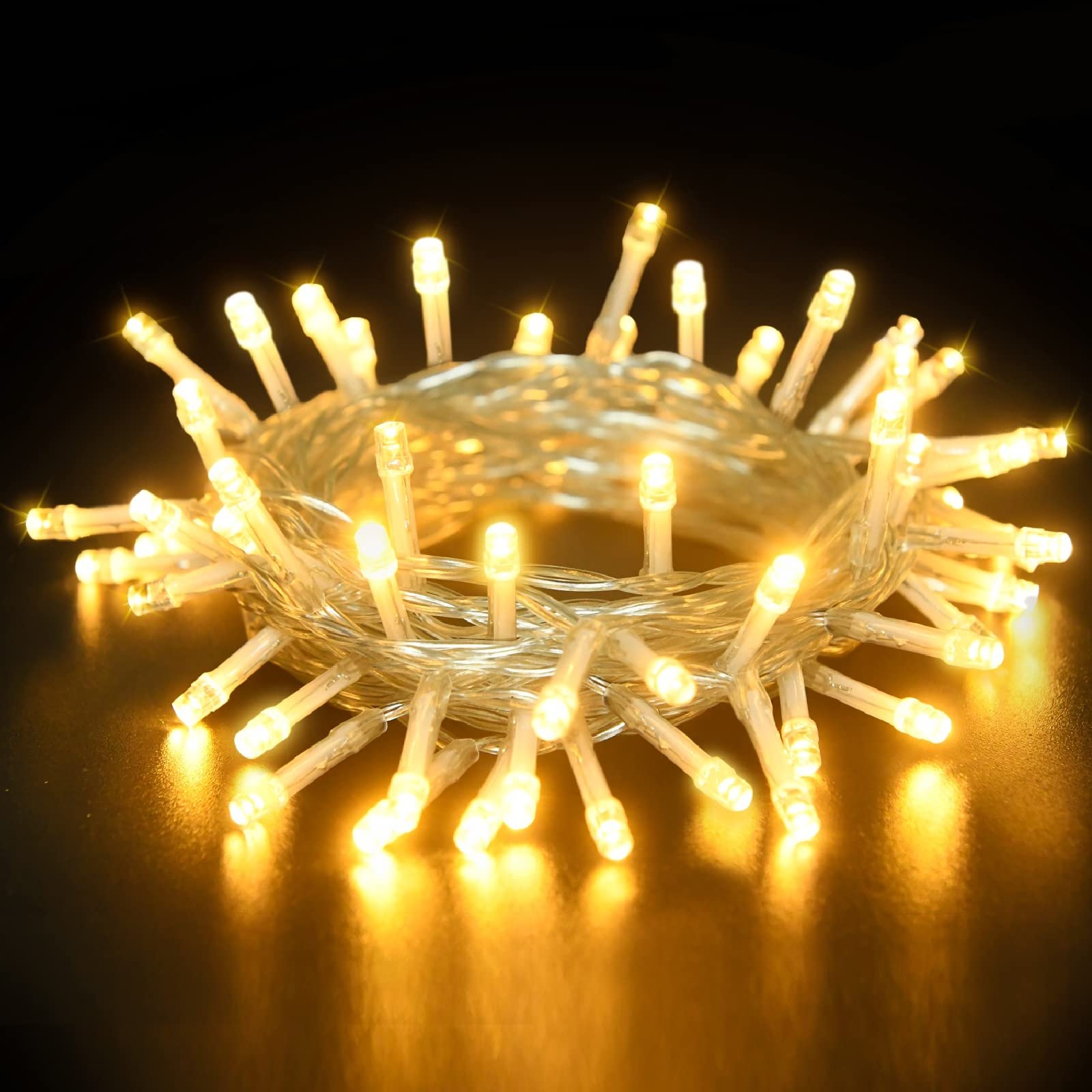 Гирлянда Dalugo, 30 LED, 3 м, теплий білий. Живлення від батарейок, з таймером. Для внутрішнього та зовнішнього використання, для різдвяних прикрас., фото №1