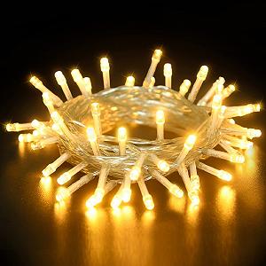 Гирлянда Dalugo, 30 LED, 3 м, теплый белый. Питание от батареек, с таймером. Для внутреннего и наружного использования, для рождественских украшений. - Фото 1