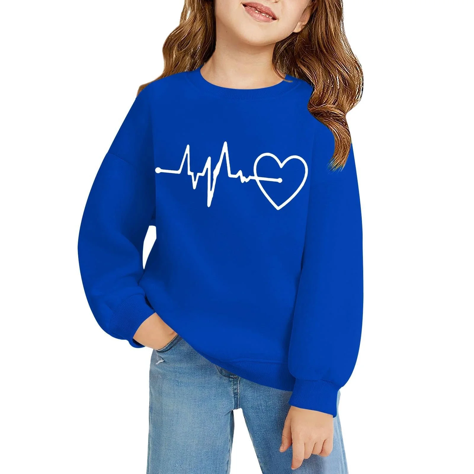 Світшот для дівчинки YHHRJAI з принтом літер, фото №6