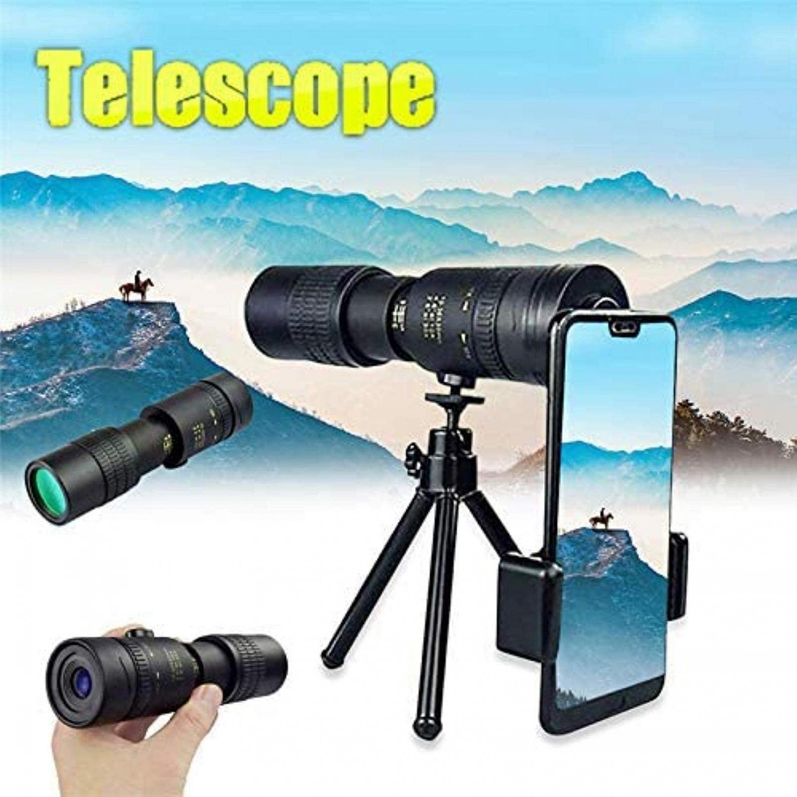 Монокуляр MRKU 1 Set 10–300 x 40 мм с треногой и клипсой для смартфона, фото №2