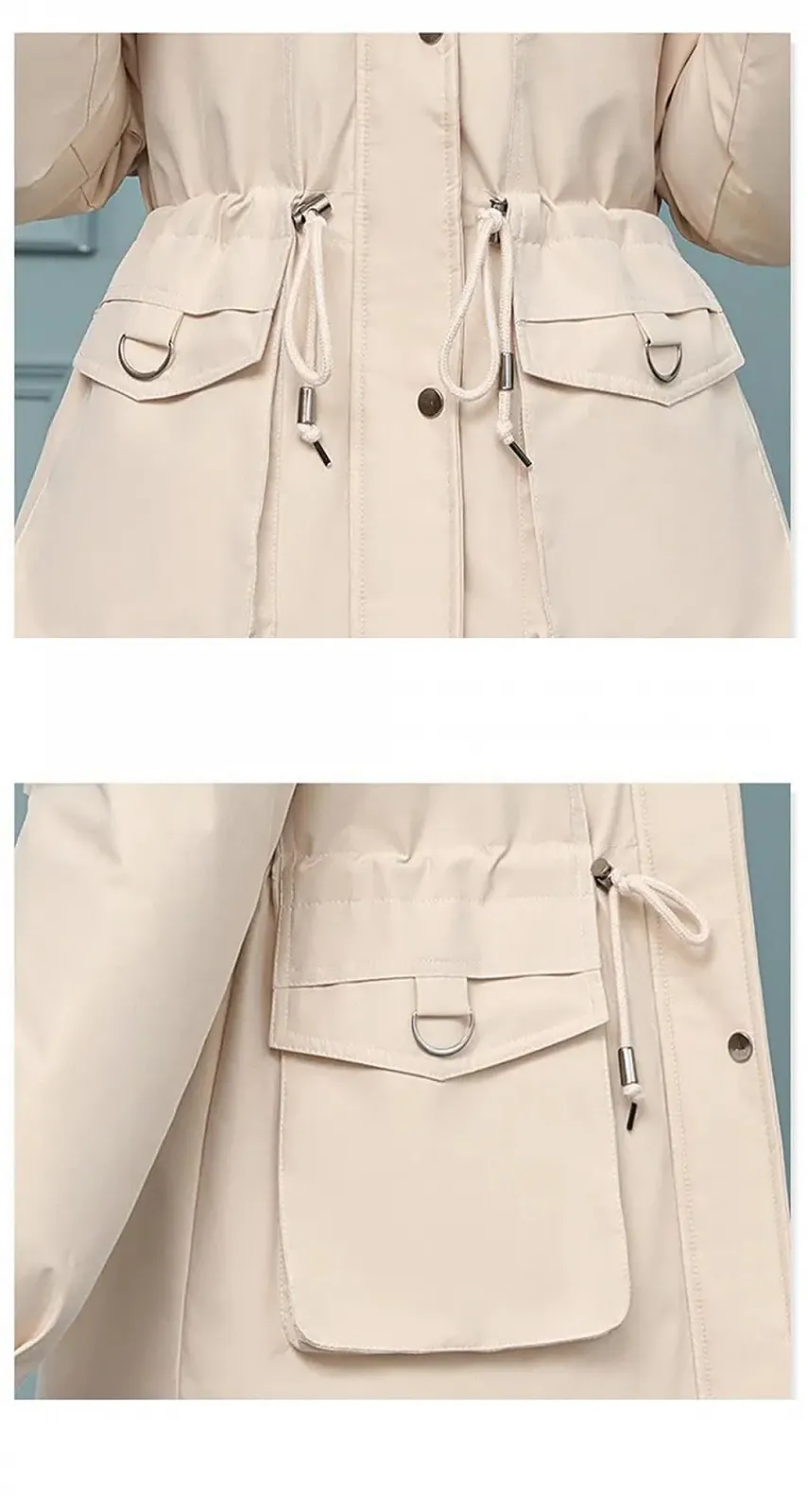 Женское пальто Adhdyuud с карманом, хлопковой подкладкой, капюшоном, длинное, на молнии, зимнее, фото №5 Женское пальто Adhdyuud с карманом, хлопковой подкладкой, капюшоном, длинное, на молнии, зимнее, фото №5