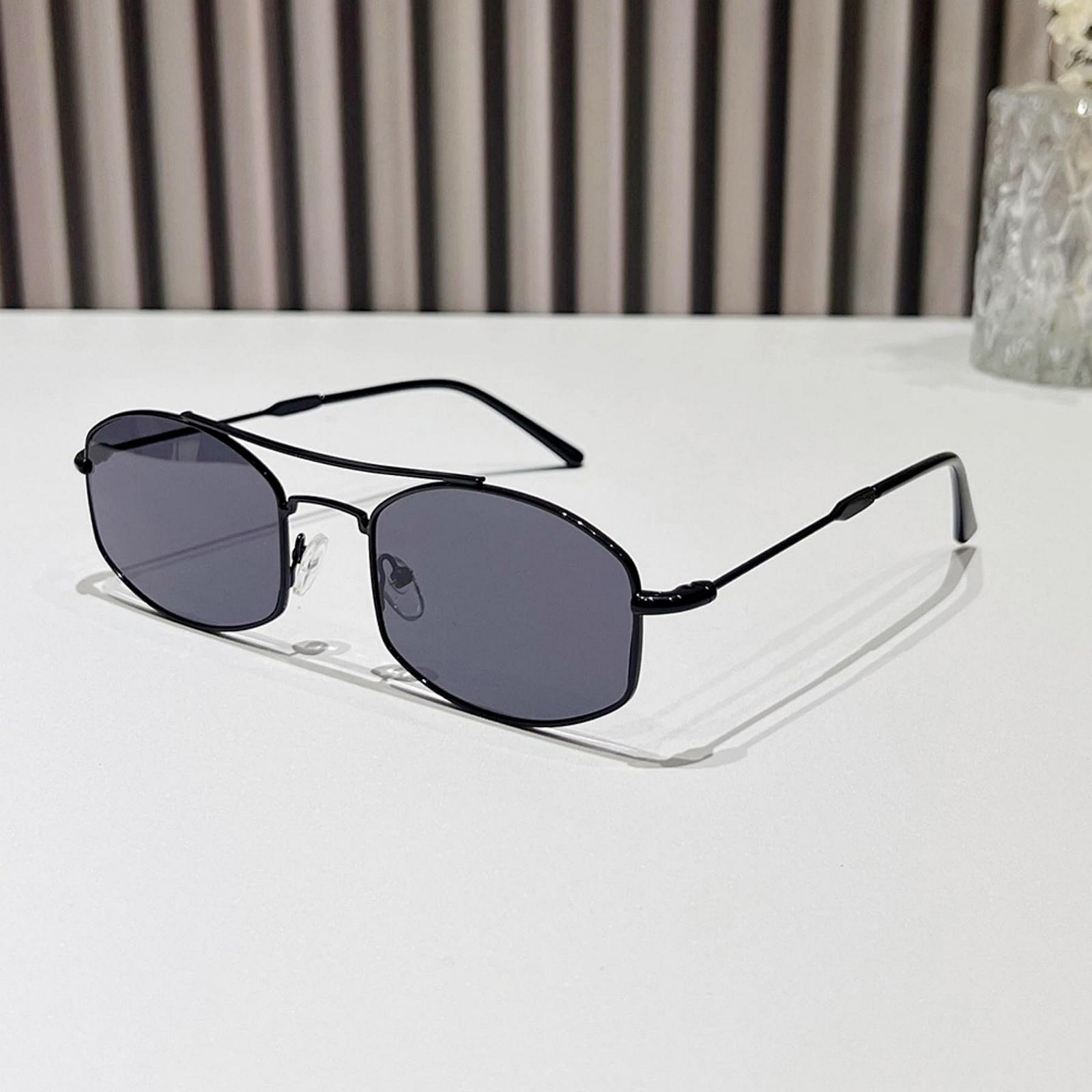 Стильні сонцезахисні окуляри з маленькою металевою прямокутною оправою WDZAYXC для чоловіків і жінок, фото №3