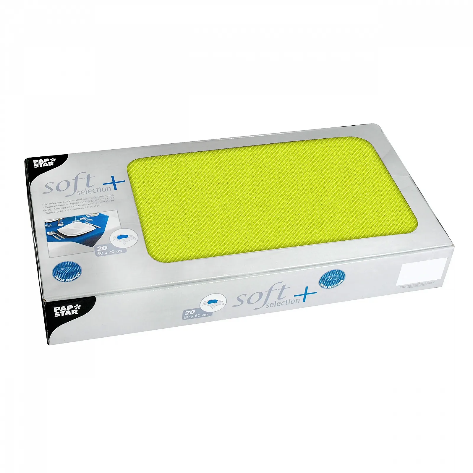 Скатертина Papstar Soft Selection 84917 Флізелінова 80 x 80 см Лаймовий, фото №1