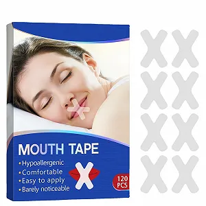 Пластыри для рта для спокойного сна H-образной формы Breathable Mouth Tape, 60 штук (40 x 47 мм) - Фото 1