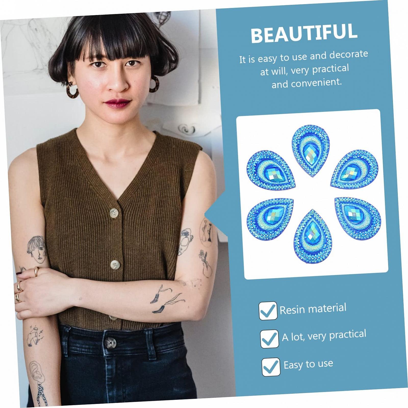 Капли Тип Декоративные Бриллианты Капли Воды Стразы Одежда Декоративная заплатка Материал для изготовления украшений для головы Капли Воды Птичьи Глаза для шитья, фото №5