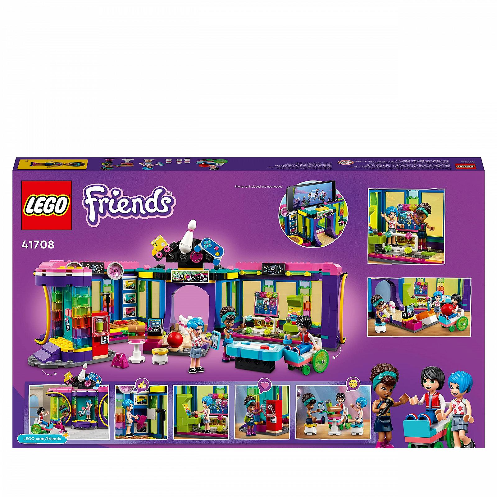 Конструктор LEGO 41708 Friends Rollschuhdisco с Аркадой и Боулингом в комплекте с 3 Мини-Куклами Андреа, Эвелин и Джексон для детей от 7 лет, фото №10